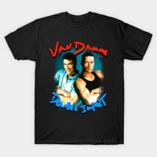 VAN DAMME CLASSIC JCVD DOUBLE IMPACT  1991 T-Shirt